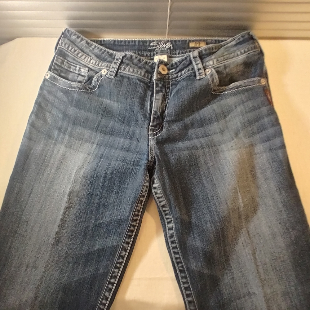 Silver Suki Jeans Bootcut Mid Rise Curve Womens - Picture 9 of 13